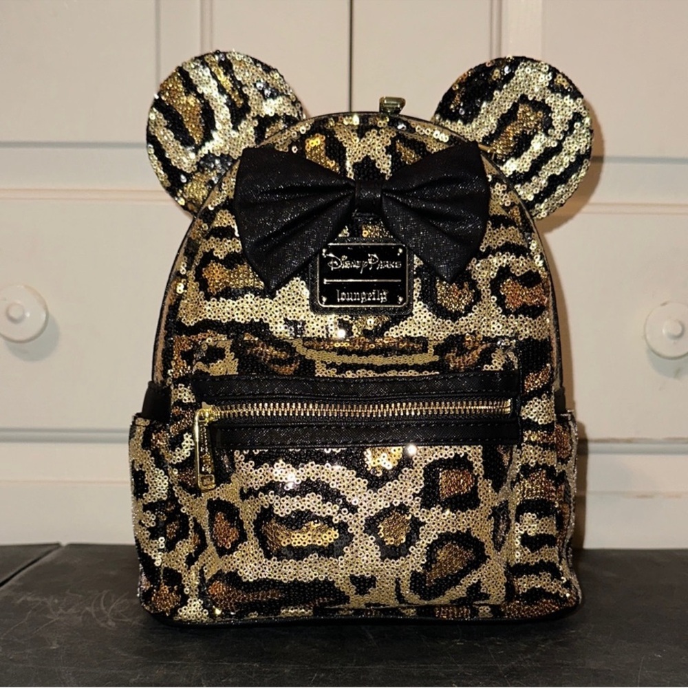 Loungefly Leopard Sequin Backpack - image 1